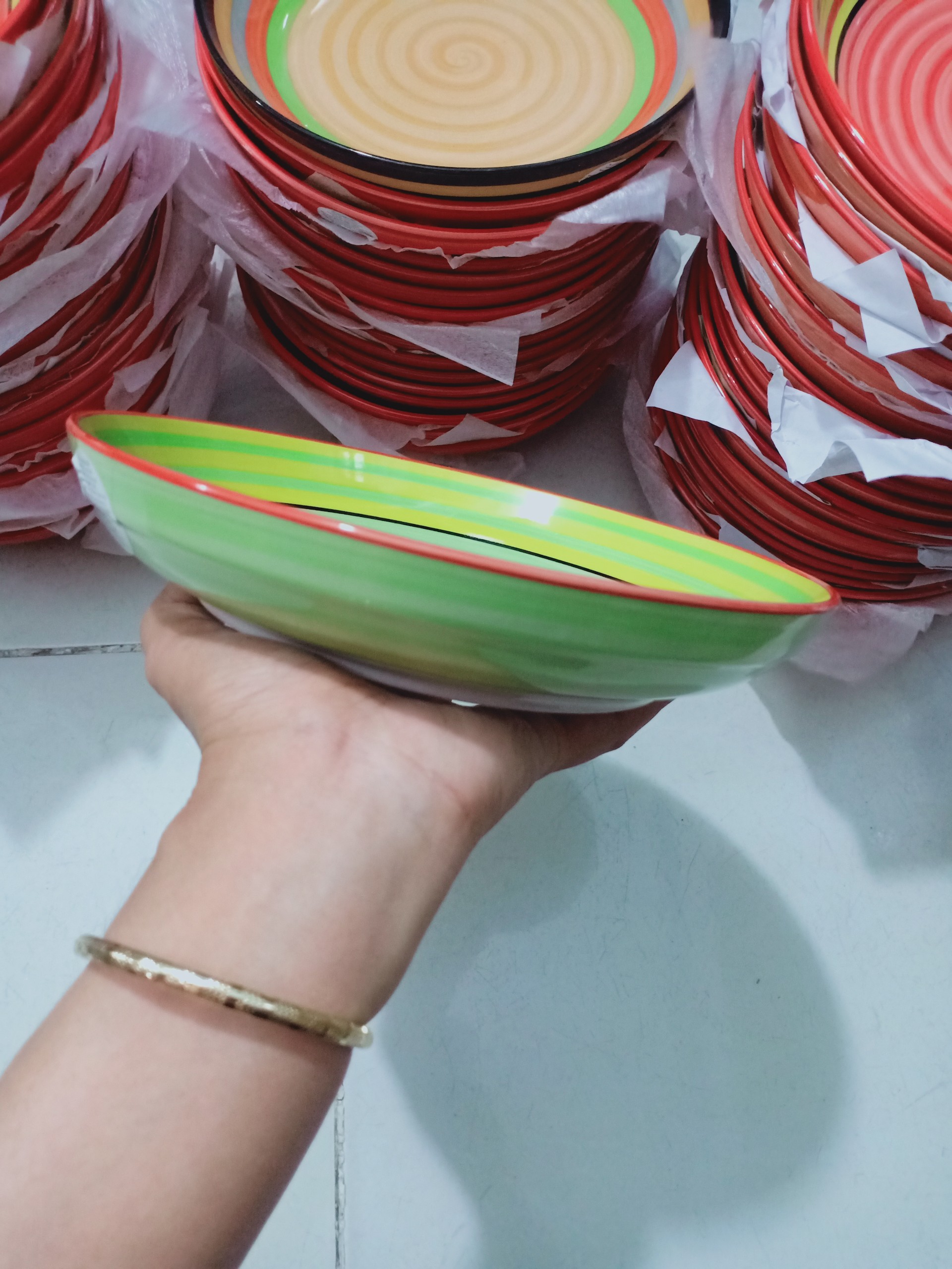 Combo 3 đĩa sứ cầu vồng 20cm