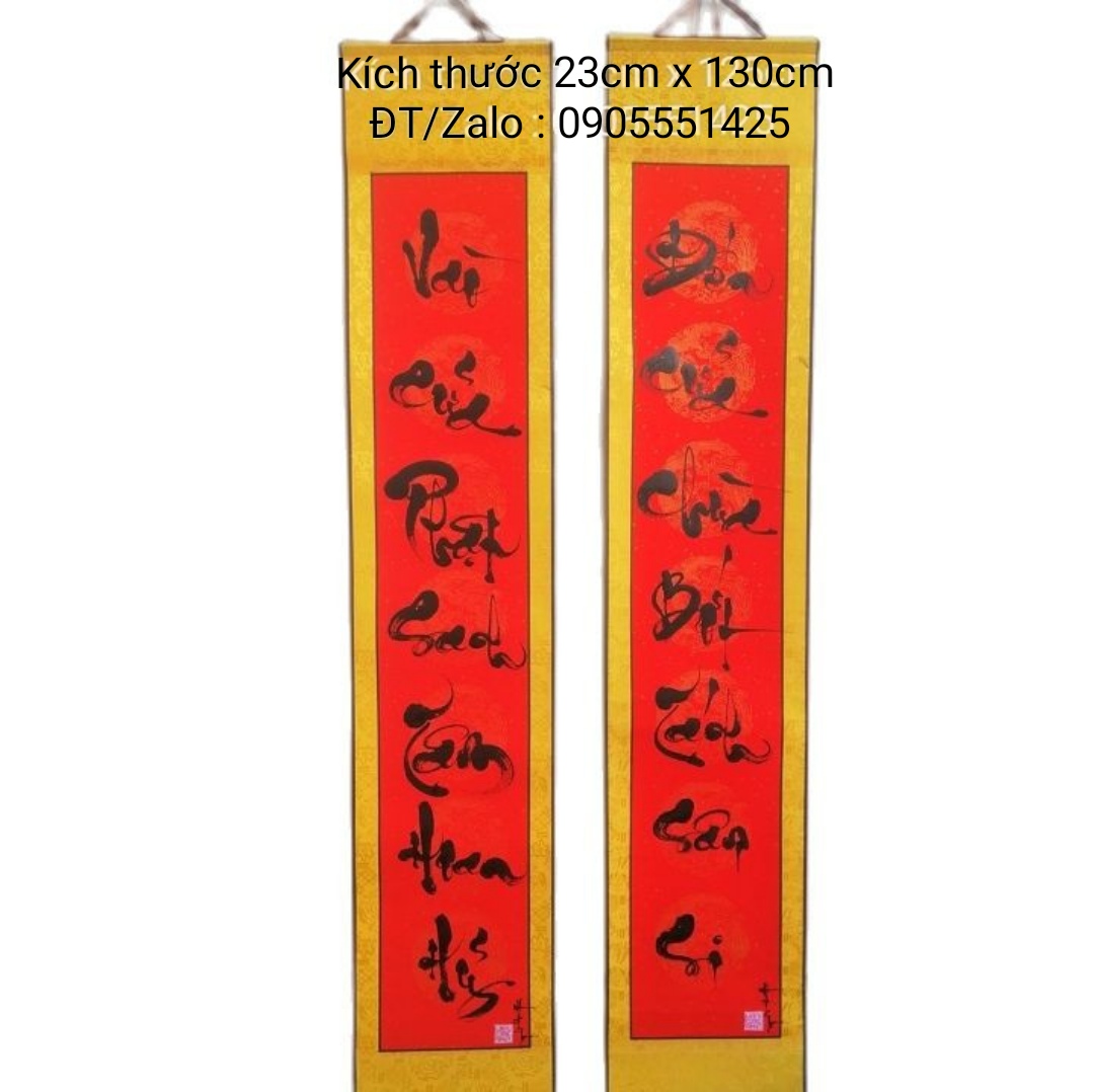 Buddhism calligraphy mixed sentence. Gifts for Chinese New Year