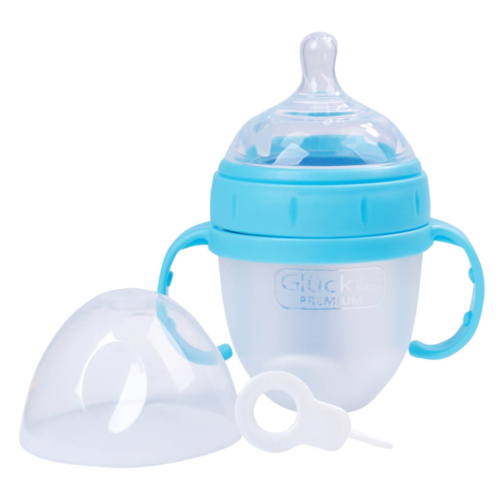 Bình sữa silicone Gluck premium 150ml (Xanh)