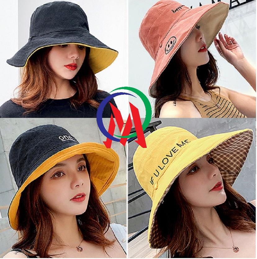 [HCM][Hàng hót - Giá rẻ] Nón vành rộng đội 2 mặt (4 màu)