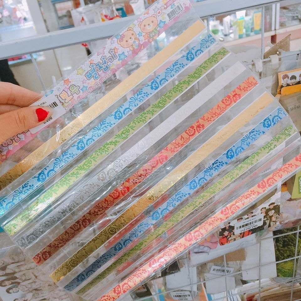 Giấy gấp sao óng ánh 1000 giấy