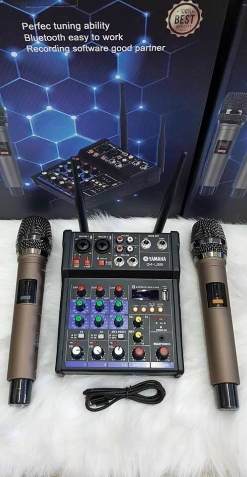 [HCM]Bộ Mixer Yamaha G4-USB kèm cặp micro không dây