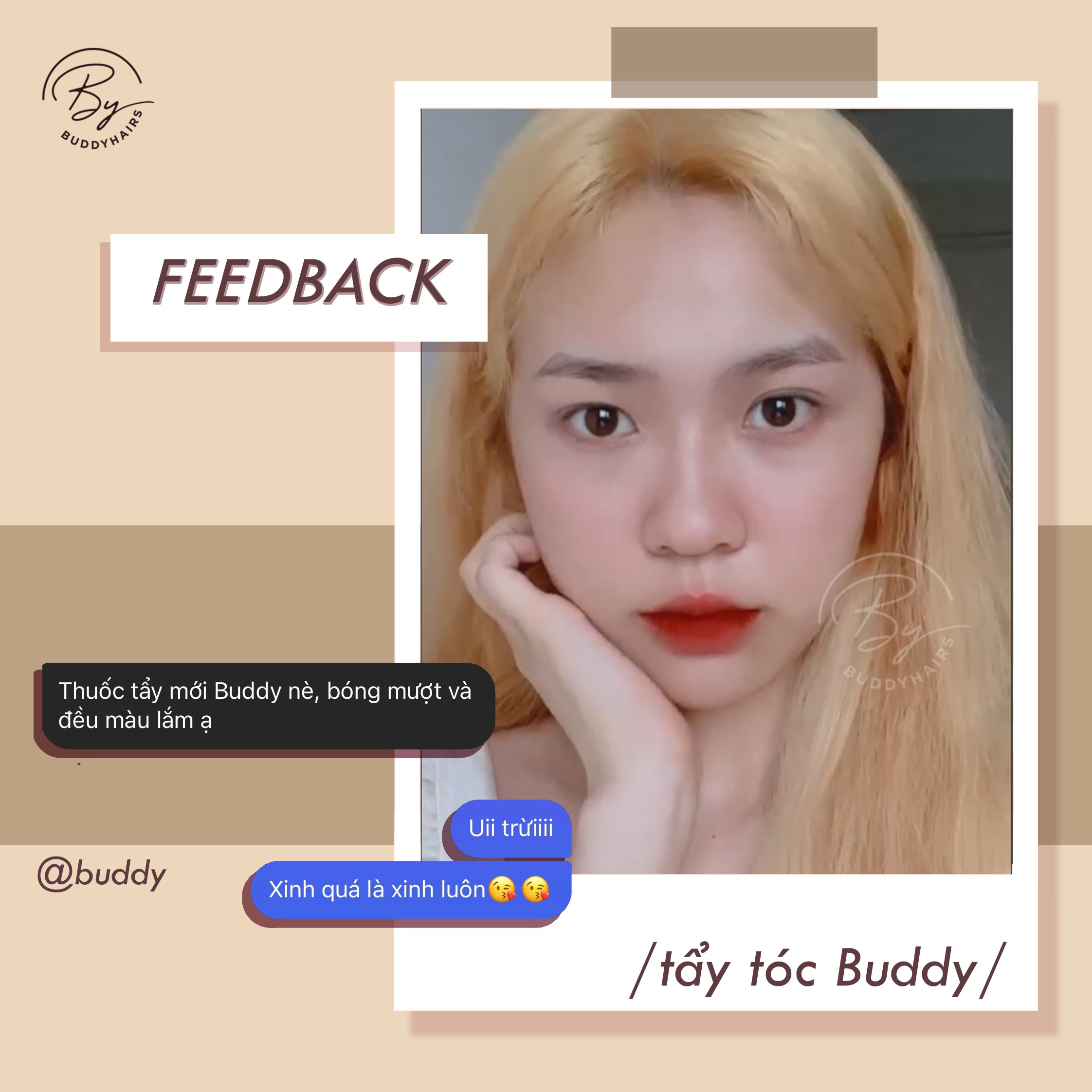 Thuốc tẩy tóc an toàn độc quyền của Buddyhairs