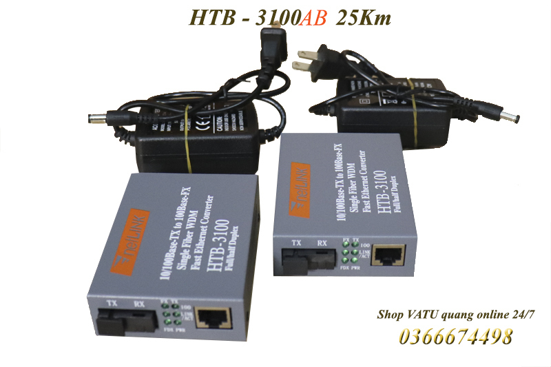 Bảng giá Bộ chuyển đổi quang điện Netlink 3100 AB - 1 cặp - Kèm 2 đầu FastConnect Converter quang Phong Vũ