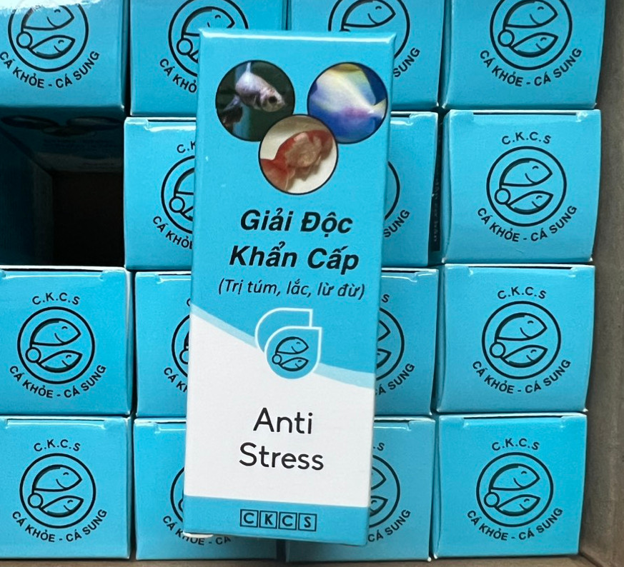 Anti Stress (túm lắc, lừ đừ) và ParaKill (nấm, ký sinh trùng) cho cá cảnh