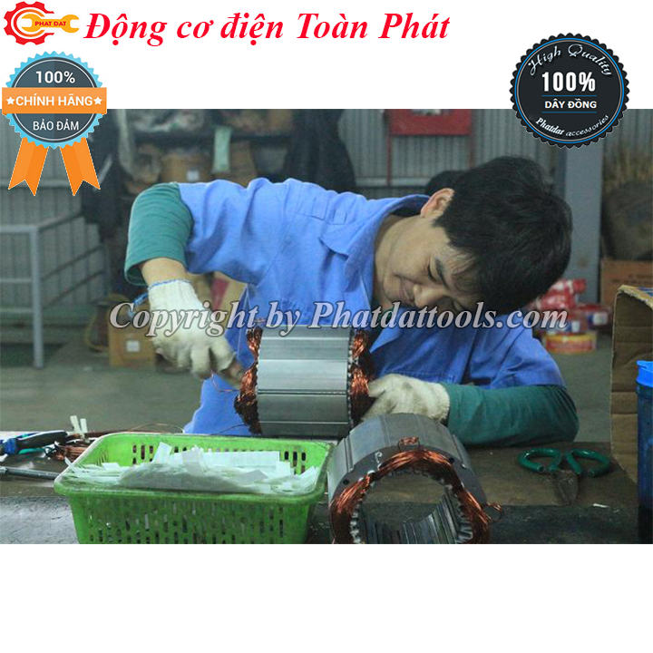 Động cơ điện 1 pha Toàn Phát tốc độ chậm 1.5-3Kw-Bảo hành 12 tháng