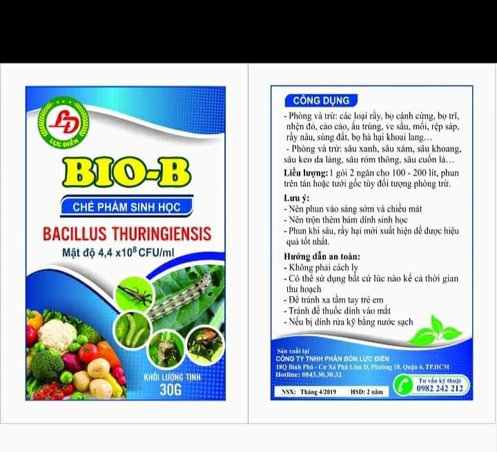 combo 5 gói chế phẩm trừ sâu sinh học BioB