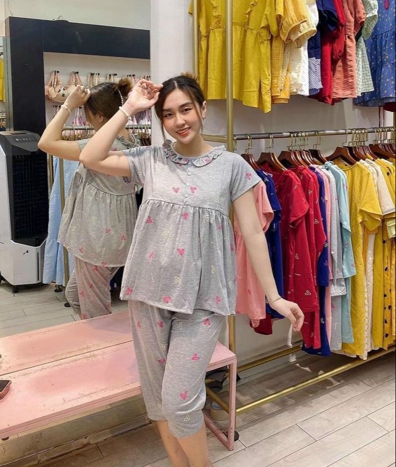 bộ đồ bầu kết hợp sau sinh
