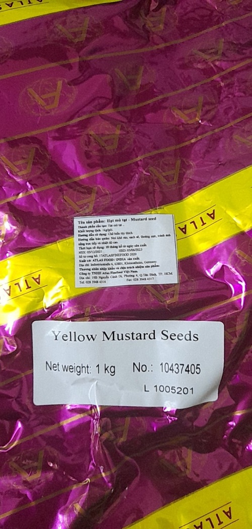 Hạt mù tạt vàng Atlas Mustard Seed nhập khẩu Đức