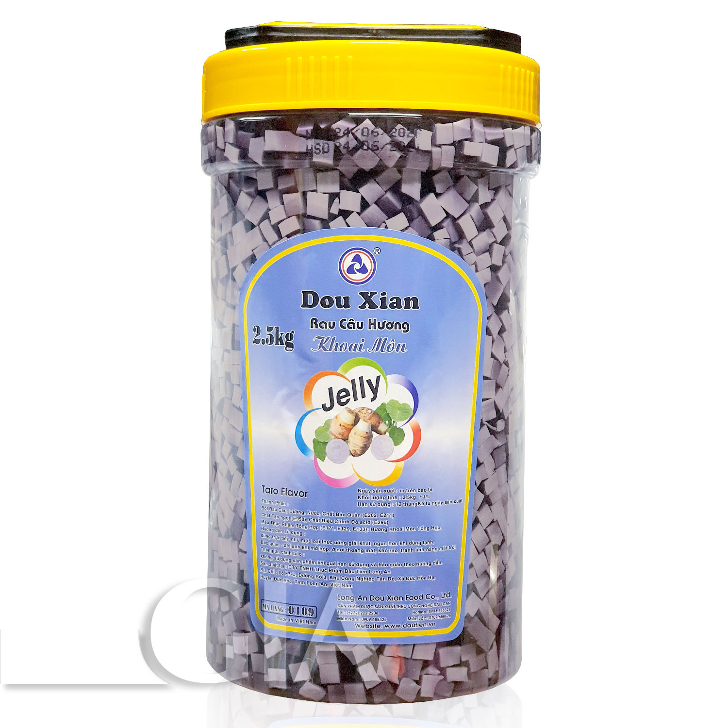 Hạt rau câu Hàng Huy hương khoai môn hộp 2.5kg thạch trái cây, thạch dừa, thạch khoai môn, thạch hàng huy - Gia