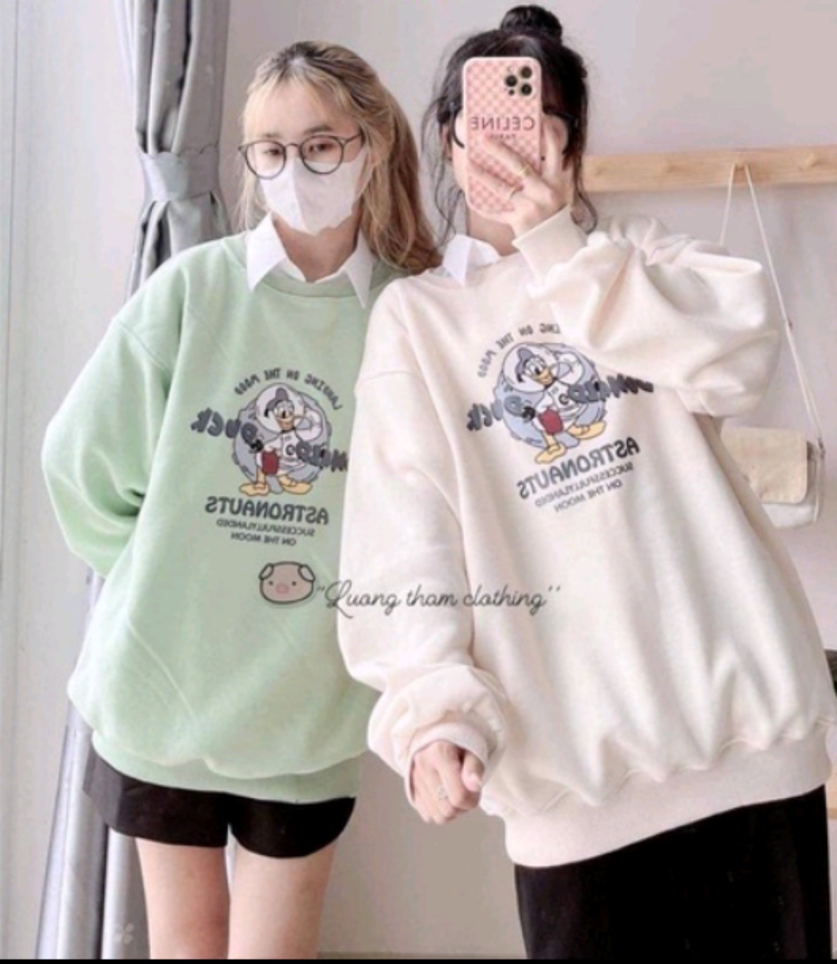 Áo nỉ bo vịt vòng tròn ln11