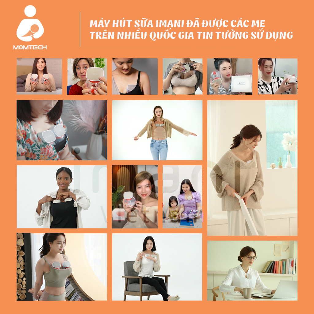 Máy Hút Sữa Không Dây IMANI I2 và I2 PLus Máy Hút Sữa Rảnh Tay 200ml