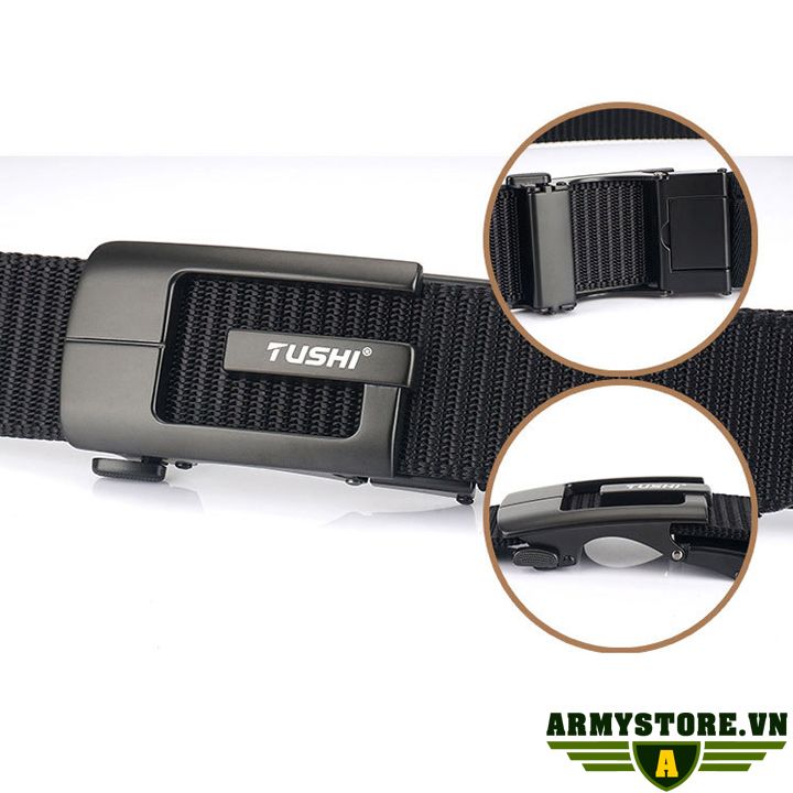 [HCM]Dây thắt lưng lính - Dây nịt vải bố ARM-1081 (Đen)