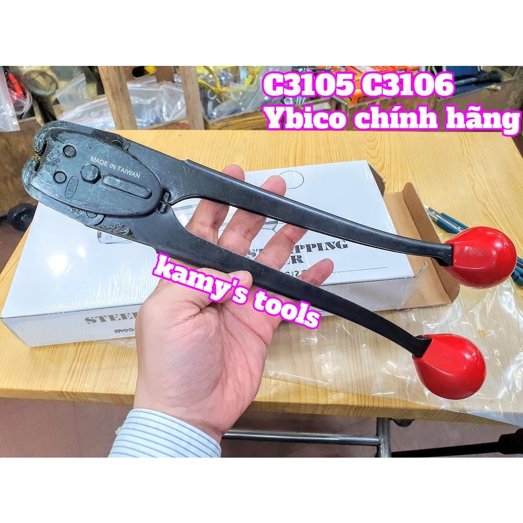 Dụng cụ đóng đai sắt thép 16mm 19mm s290 c3105 c3106 chính hãng ybico đài loan