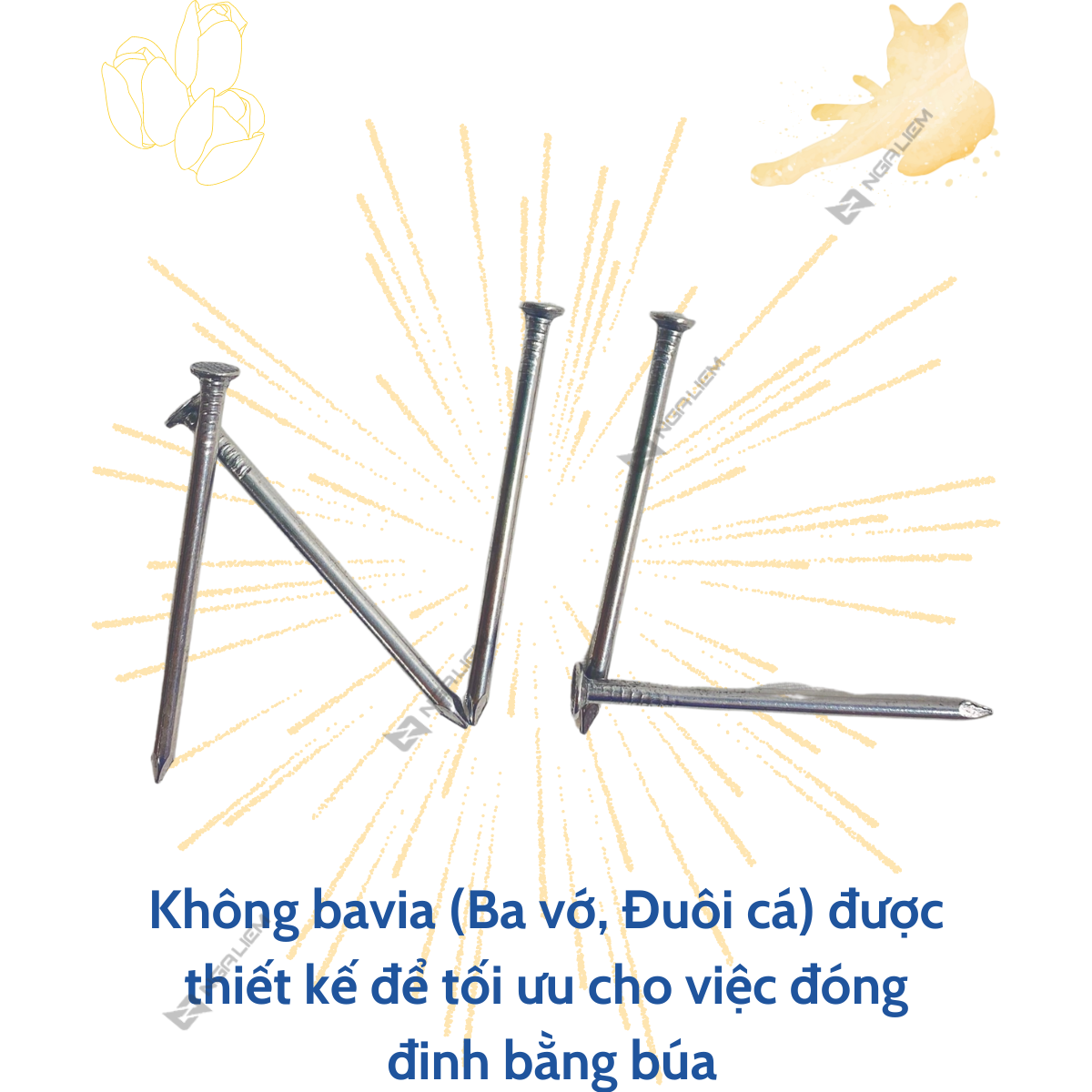 Đinh Chì Đóng Gỗ Loại Xịn Đủ Size Hàn Quốc (2cm; 2.5cm; 3cm; 4cm; 5cm; 6cm; ...; 100cm; 120cm) [Bán LẠNG]