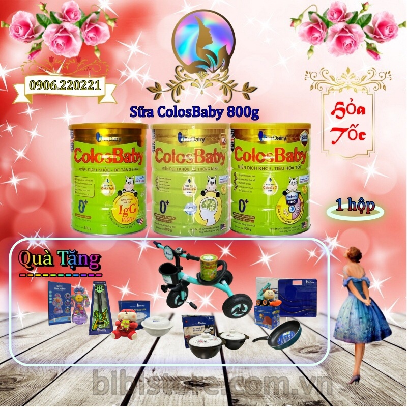 (Có Tích Điểm, Date Mới) Sữa Colosbaby Đủ Loại Đủ Số 800gr (BiBiSTORE)