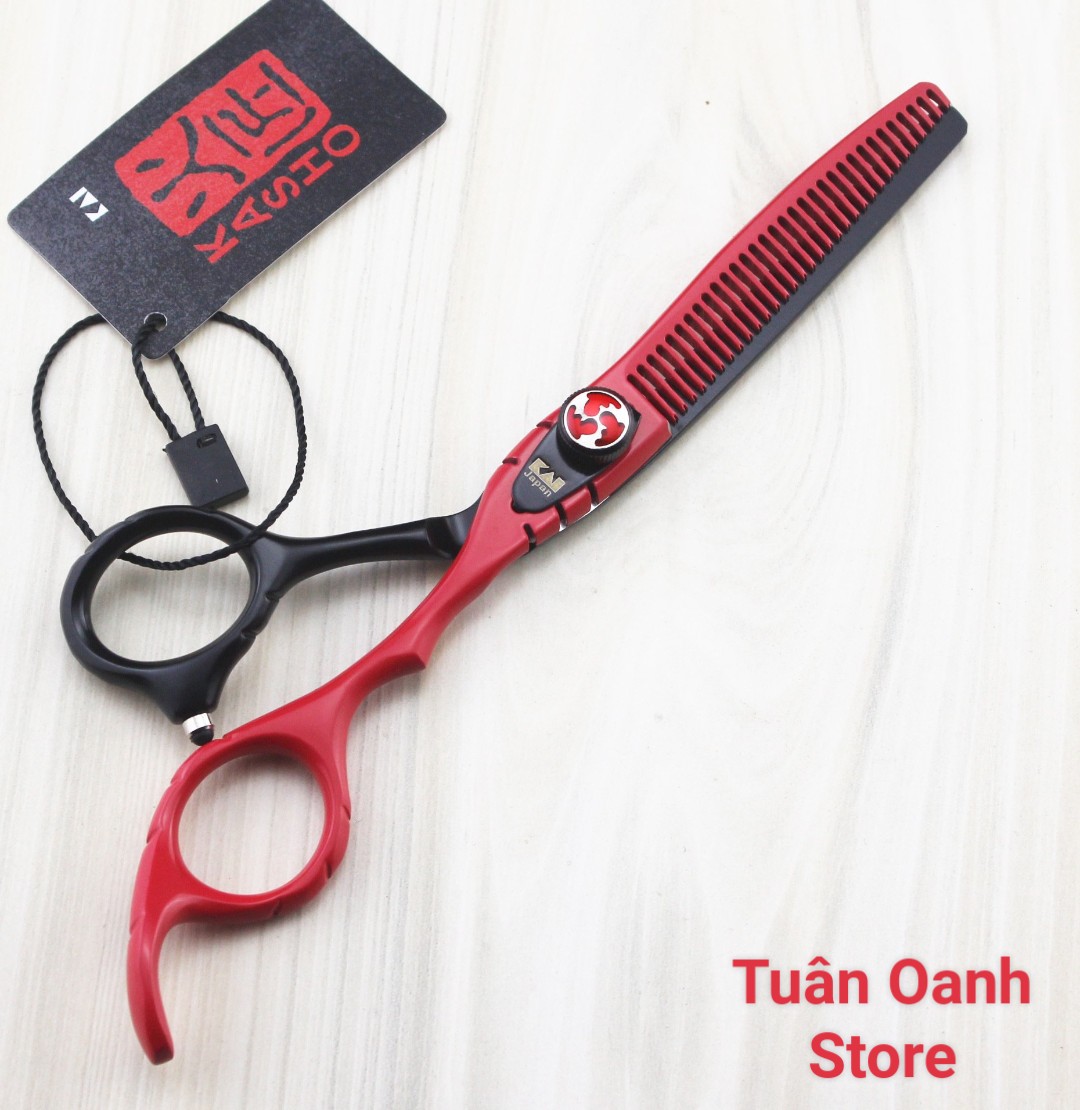 KÉO CẮT TÓC KASHO ĐỎ - ĐEN