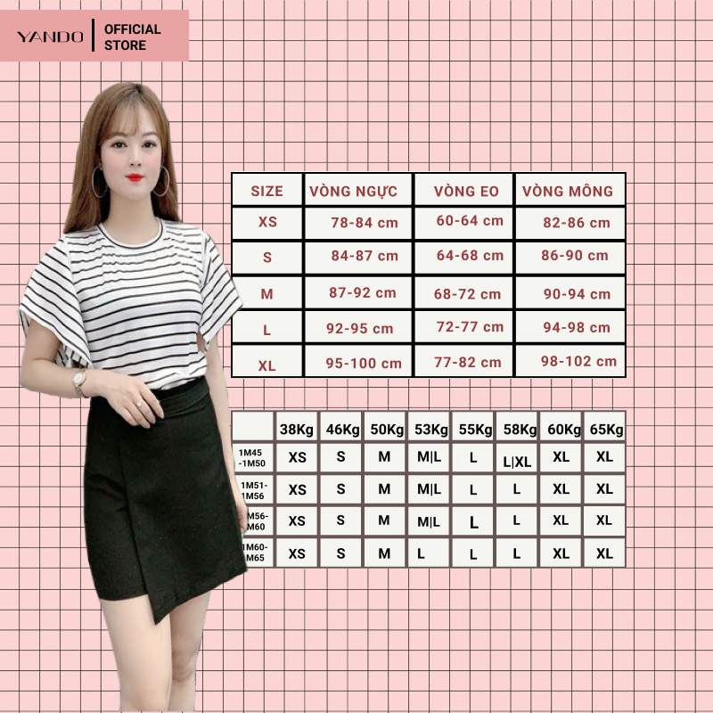 Chân Váy Quần Phối Nút YANDO CV04