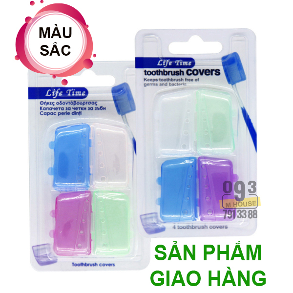 Combo 4 Đầu bọc bàn chải đánh răng kháng khuẩn