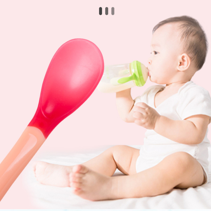 Muỗng Silicon Mềm Cho Bé Ăn Dặm Giúp Bé Ăn Ngoan , Ngon Miệng-HAUSE