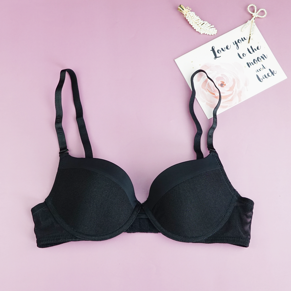Áo Lót Nữ Trơn Mút Mỏng 0.5cm Phối Lưới Mút Mỏng Bra Cao Cấp Allium (Mustoto MA43)