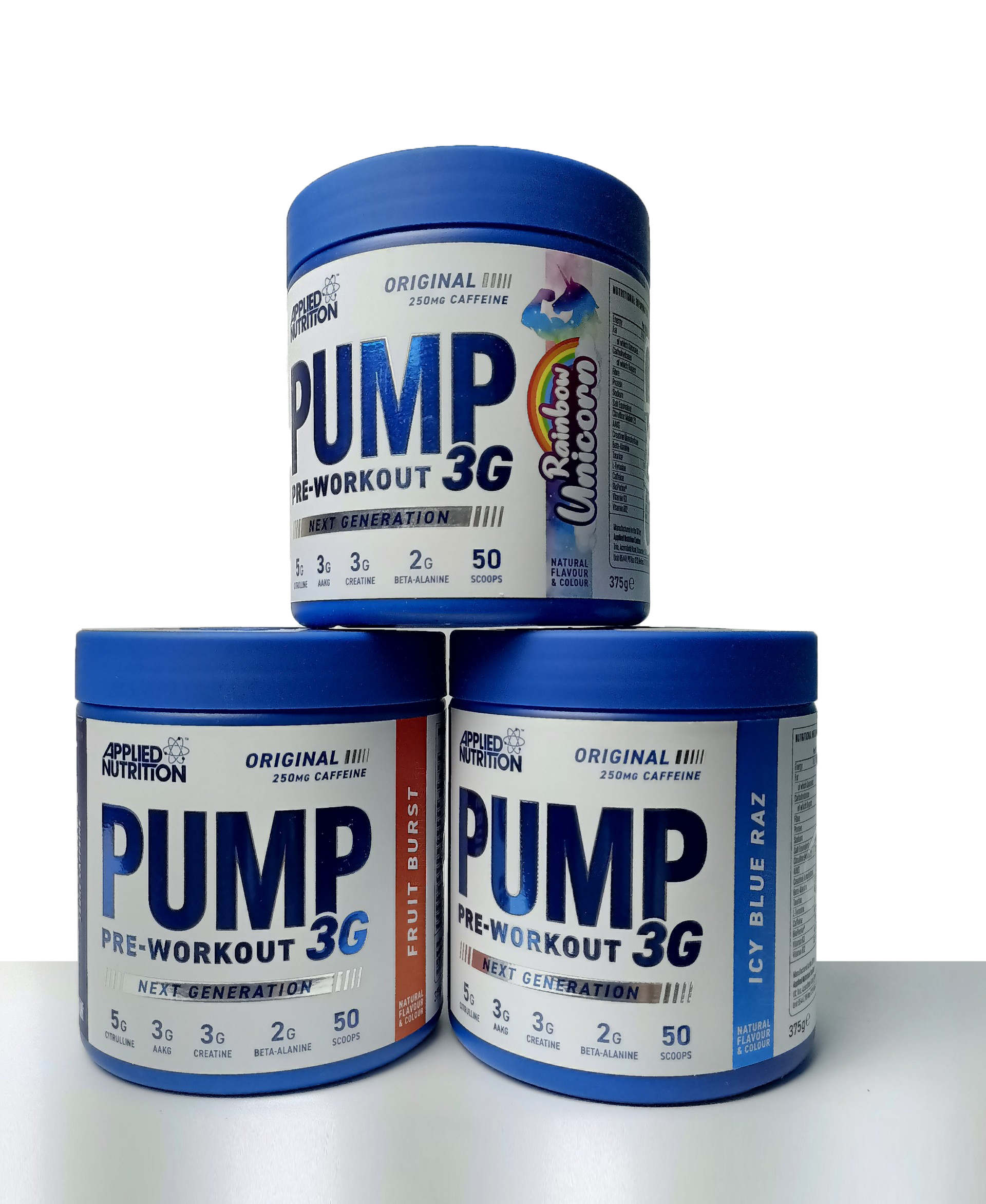 Pump 3G Pre Workout Applied Nutrition 50 scoops có caffein