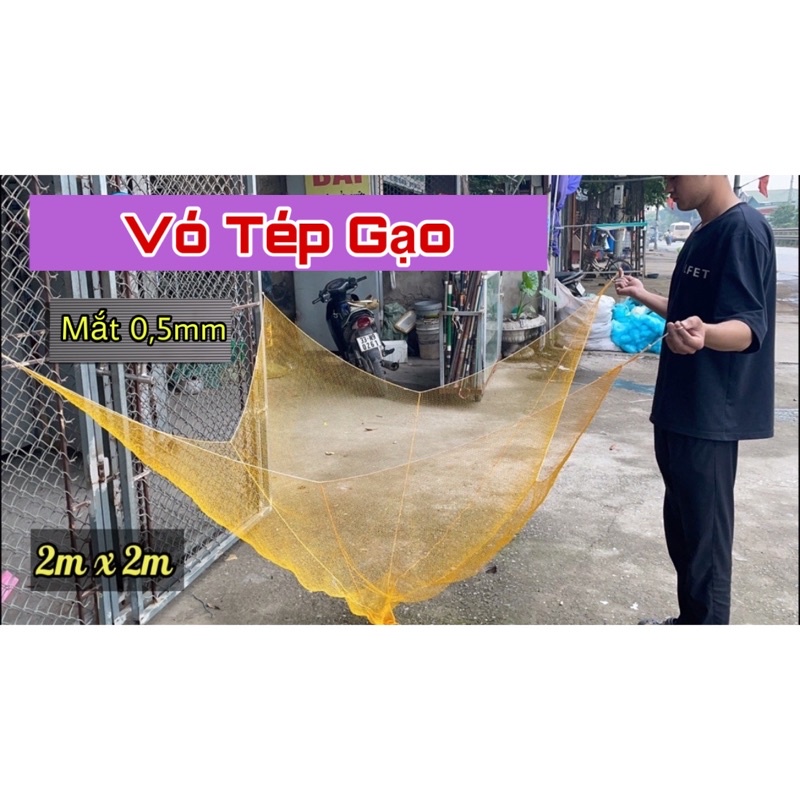 Vó Bắt Tép Gạo 0,5mm Kích Thước 2m và 2m5
