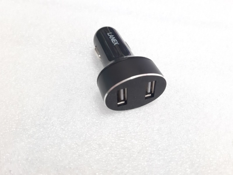 Tẩu sạc LANEX cho xe hơi có 2 cổng USB, Sạc điện thoại trên Oto tương thích nhiều thiết bị