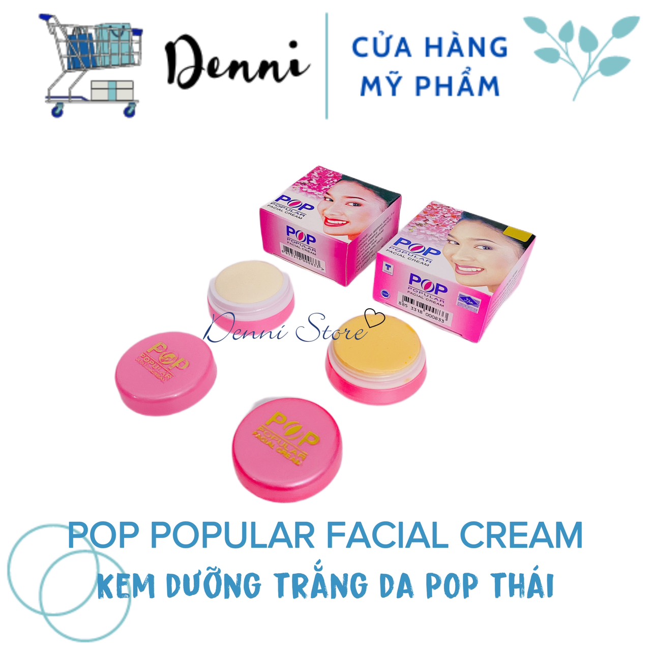 Retail Box of Pop Pink Thai Skin Whitening Cream 4g