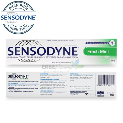 Kem Đánh Răng Sensodyne Bạc Hà Fresh Mint 100g