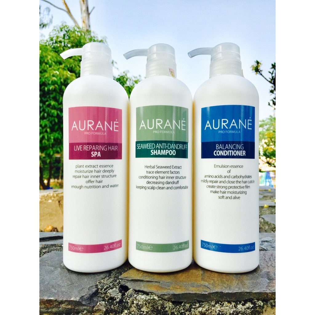 Bộ chăm sóc tóc gàu Aurane Seaweed Anti Dandruff 750mlx3