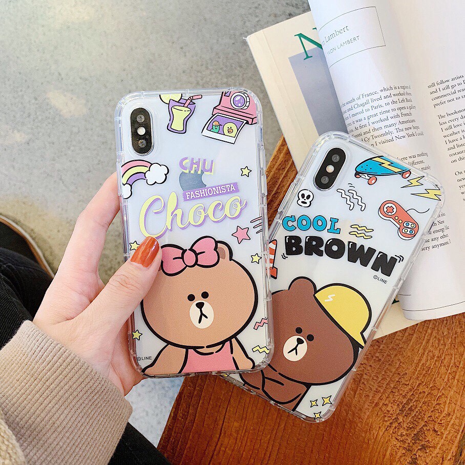 Ốp Lưng iPhone Gấu Brown/ Thỏ Cony/ Gấu Choco - M572