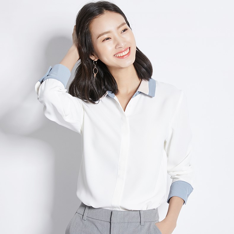 Áo sơ mi nữ phối cổ Xuu Design/ Áo Kiểu SP21