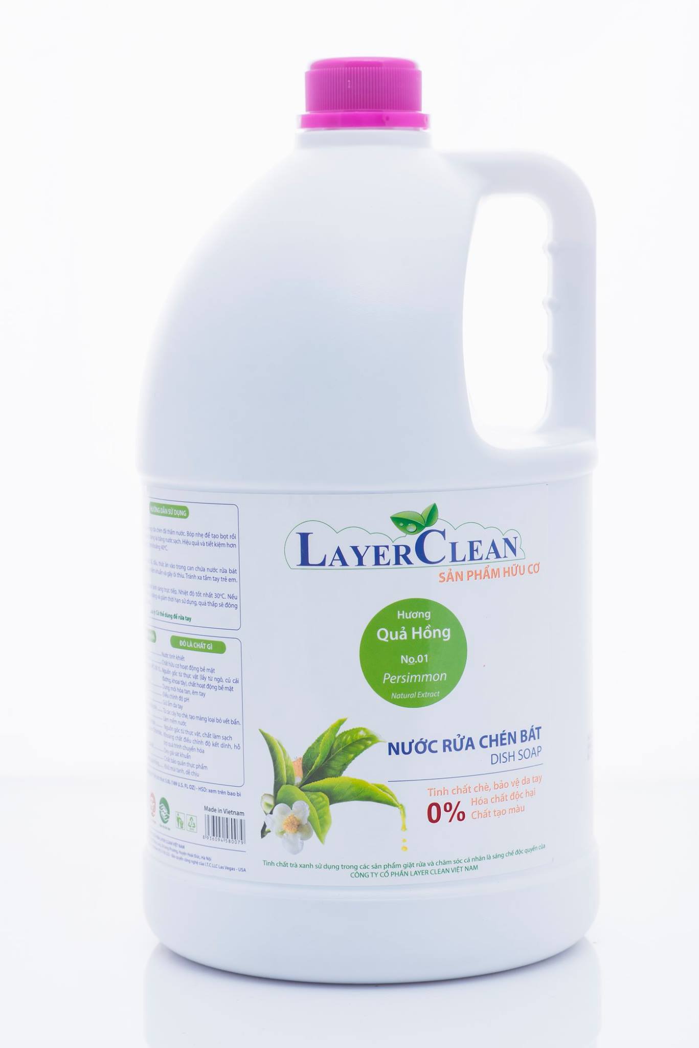Nước rửa bát hữu cơ Layer Clearn hương hồng 5l