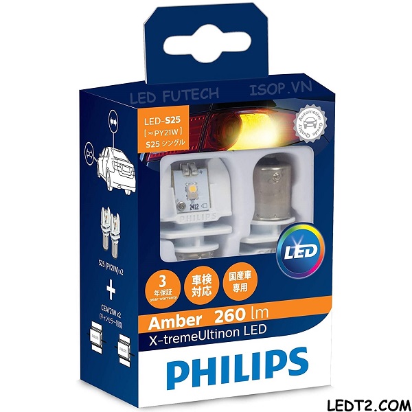 [LEDT2 ISOP] Đèn Led tín hiệu Philips Xtreme Ultinon [Bản cao cấp] [Số lượng: 1 cặp]