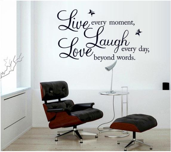 Decal trang trí Chữ Tiếng Anh Live