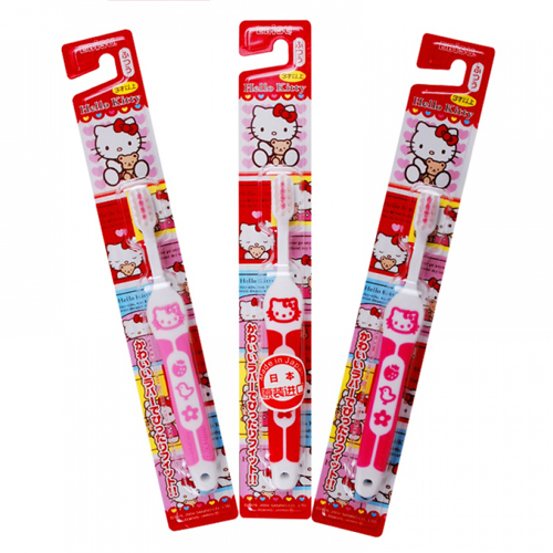 Bàn chải đánh răng trẻ em Hello Kitty (trên 3 tuổi) - Hàng Nội Địa Nhật