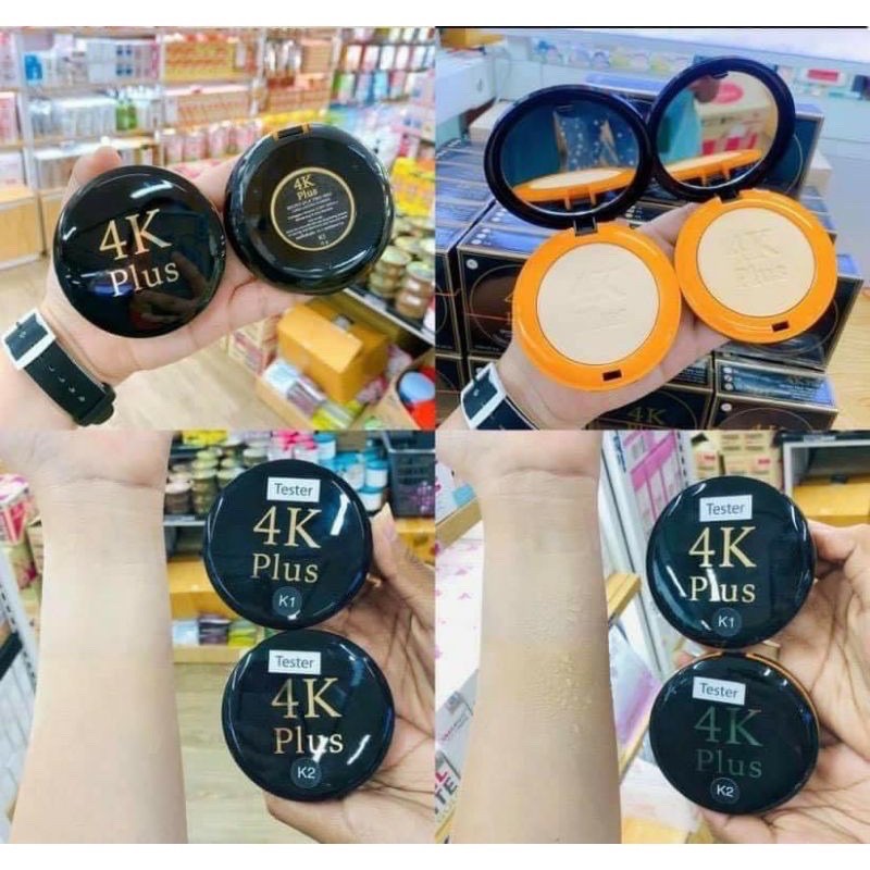 Phấn Phủ 4K Plus Mịn Da, Che Khuyết Điểm