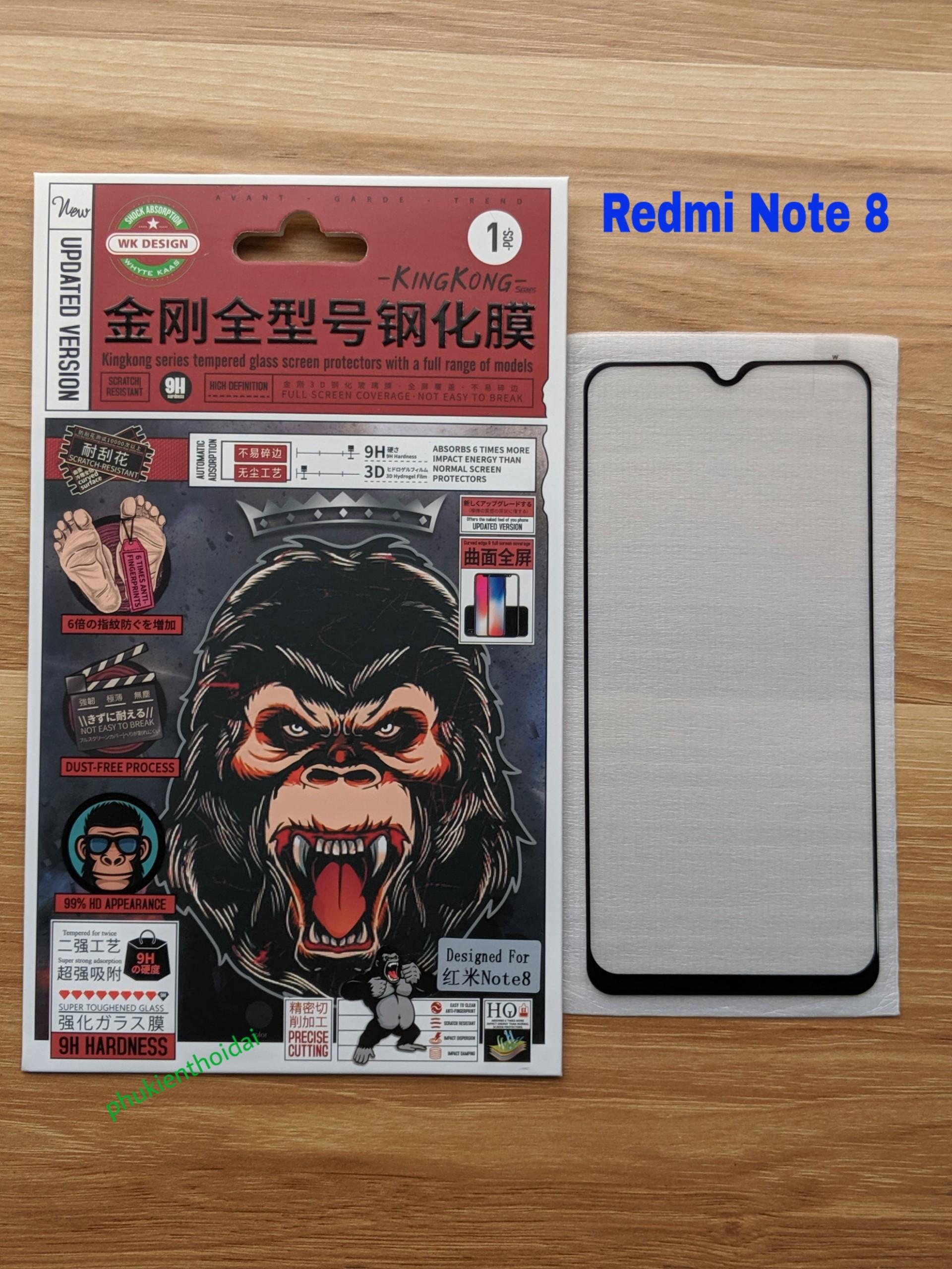 Kính cường lực Kingkong cho Xiaomi Redmi Note 8 Full màn viền mỏng