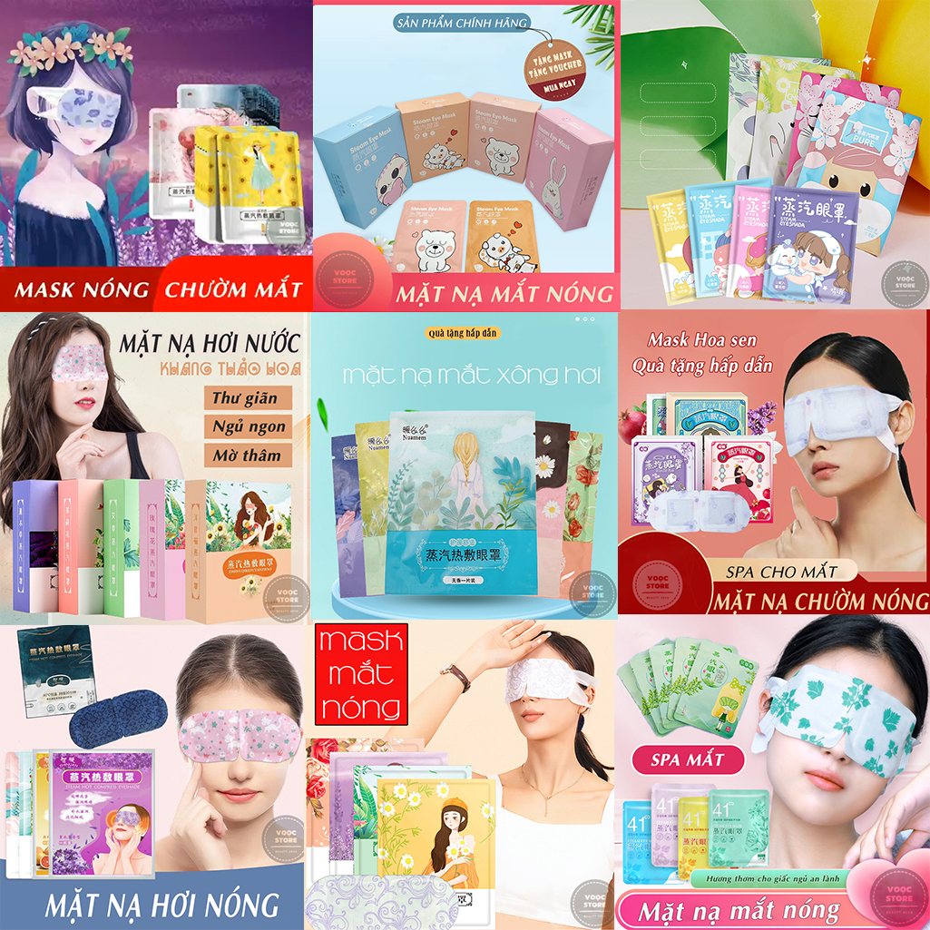 Mặt Nạ Mắt Nóng Thư Giãn Combo Mix Nhiều Mẫu