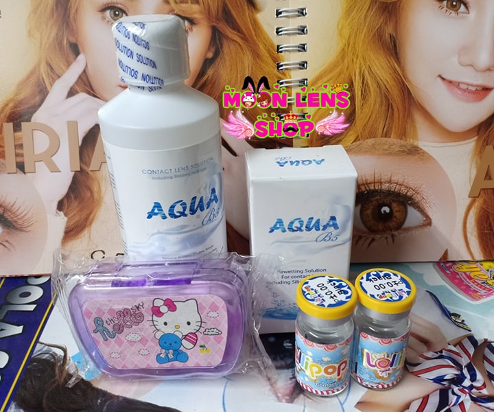 Combo đầy đủ Lens + Nước ngâm + Nhỏ mắt + Khay gương full dụng cụ