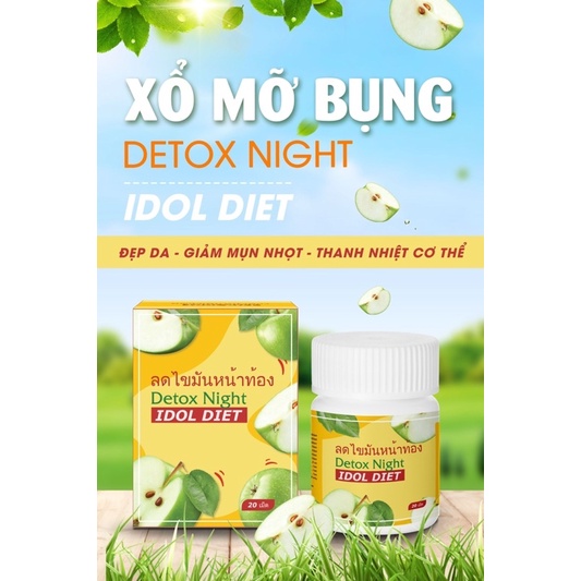 Xổ mỡ bụng thái detox night idol diet . giảm mỡ bụng cấp tốc