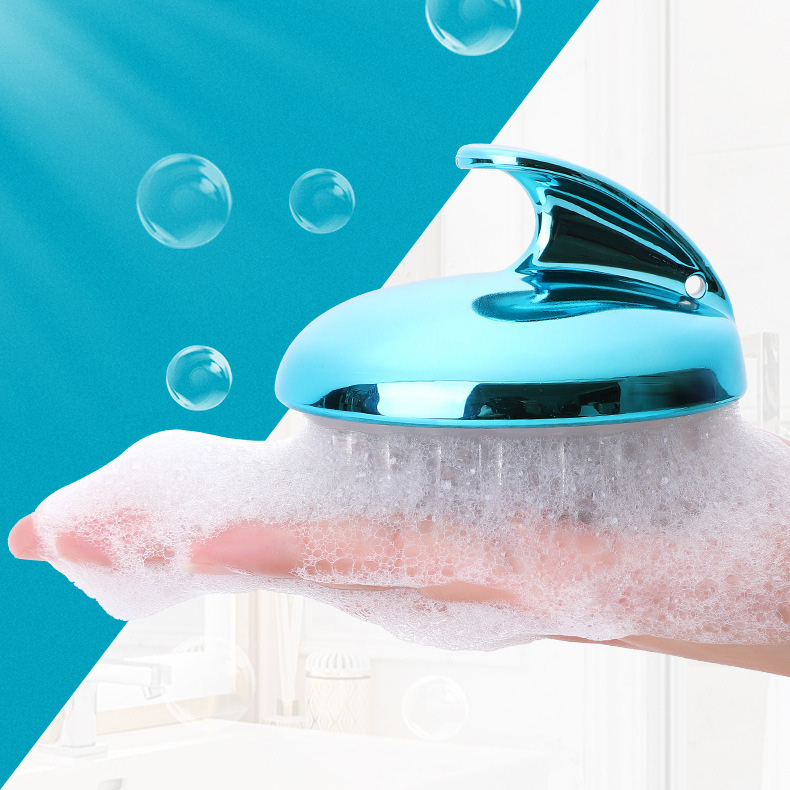 Lược silicone chải gội đầu mát xa massage da đầu giảm rụng tóc, kích thích mọc tóc - Bàn chải silicon tắm gội cọ rửa cơ thể