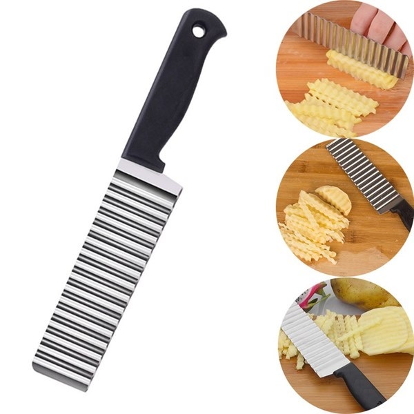 Dao Cắt Rau Củ Lượn Sóng II Dao Cắt chặn Rau Củ Lượn Sóng II Dao chặn khoai tây gợn sóng. Đồ Gia Dụng nhà bếp II Dụng cụ pha chế, Khuôn làm bánh và nguyên
