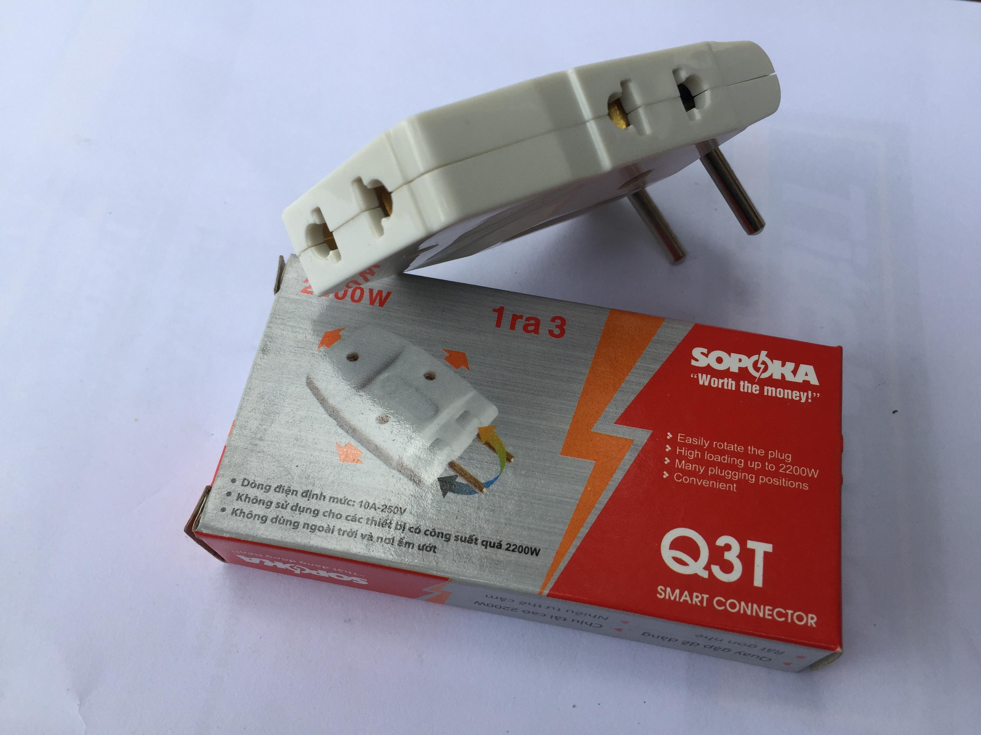 Phích cắm điện chia 3 thông minh Sopoka