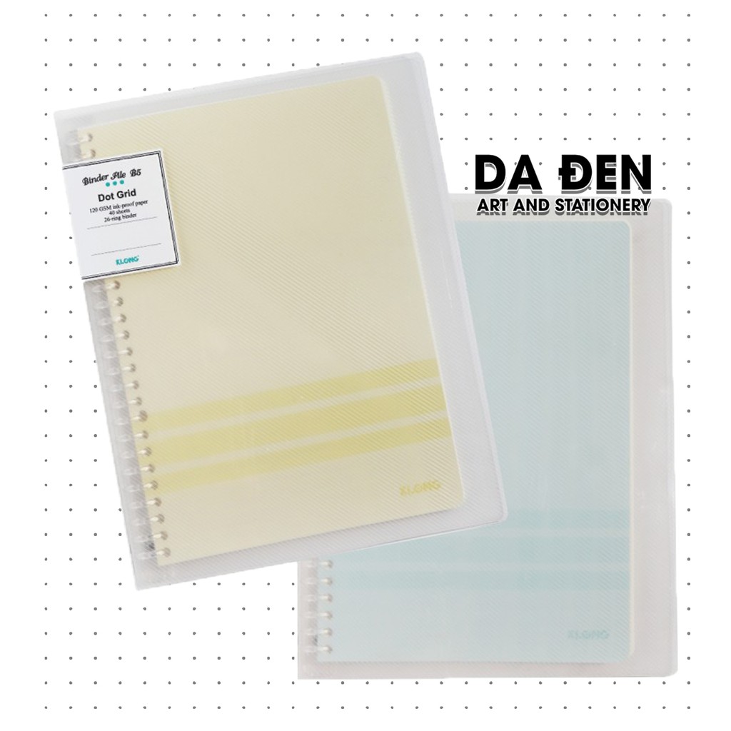[HCM]KLONG Sổ Dot Grid File Nhựa Kẹp Còng B5 - 40 tờ  MS: 545