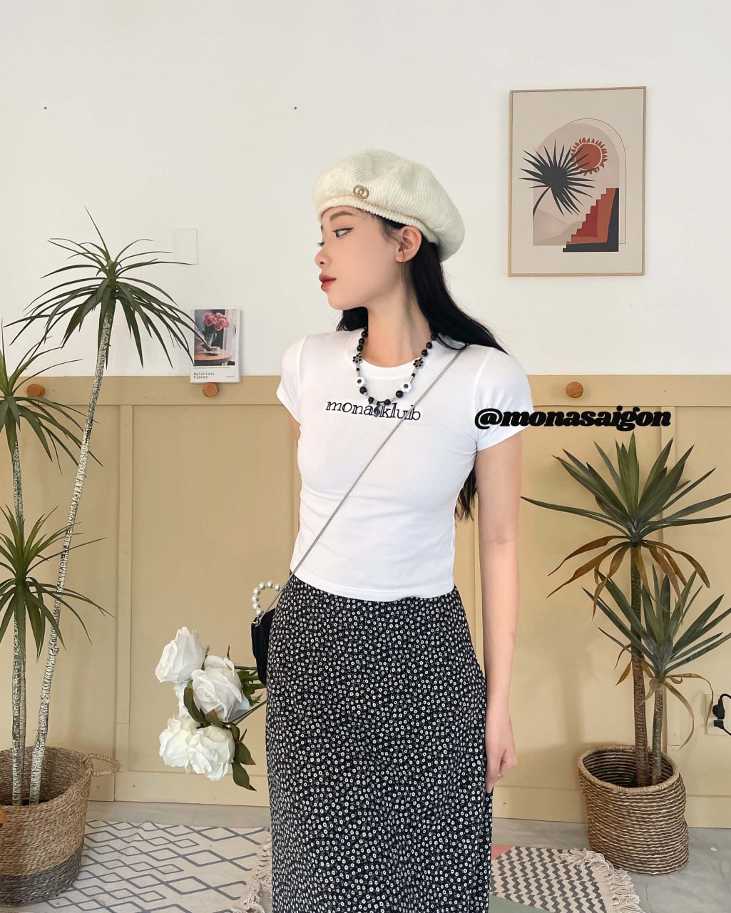 [VOUCHER 12%/149K] Áo croptop thun MONÁ - KLUB