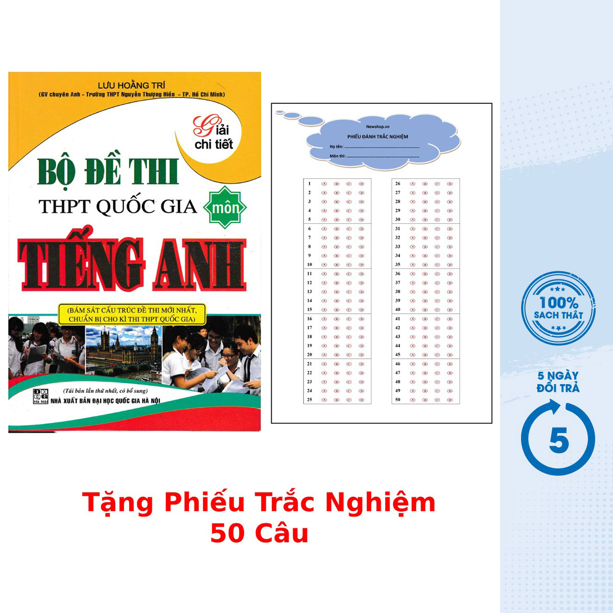 Sách - Giải Chi Tiết Bộ Đề Thi THPT Quốc Gia Tiếng Anh - Lưu Hoằng Trí - Newshop
