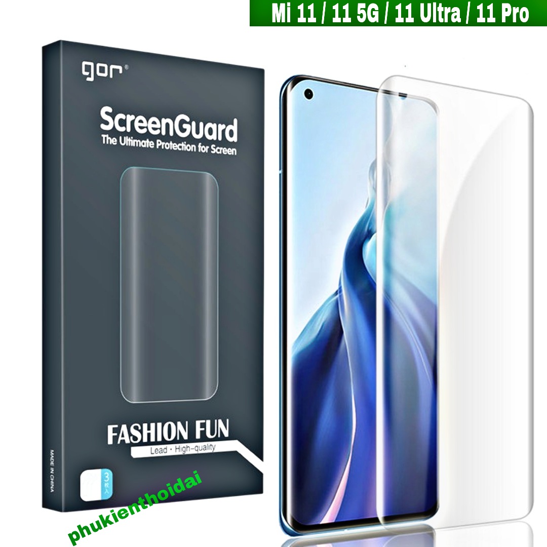 Bộ 2 dán màn hình Xiaomi Mi 11 / 11 5G / 11 Pro / 11 Ultra / Xiaomi 12 / 12x / 12s / 12 Pro / 12s Pro / Xiaomi 13 Pro / 14 Pro / 14 Ultra hiệu Gor trong suốt Full Màn 3D