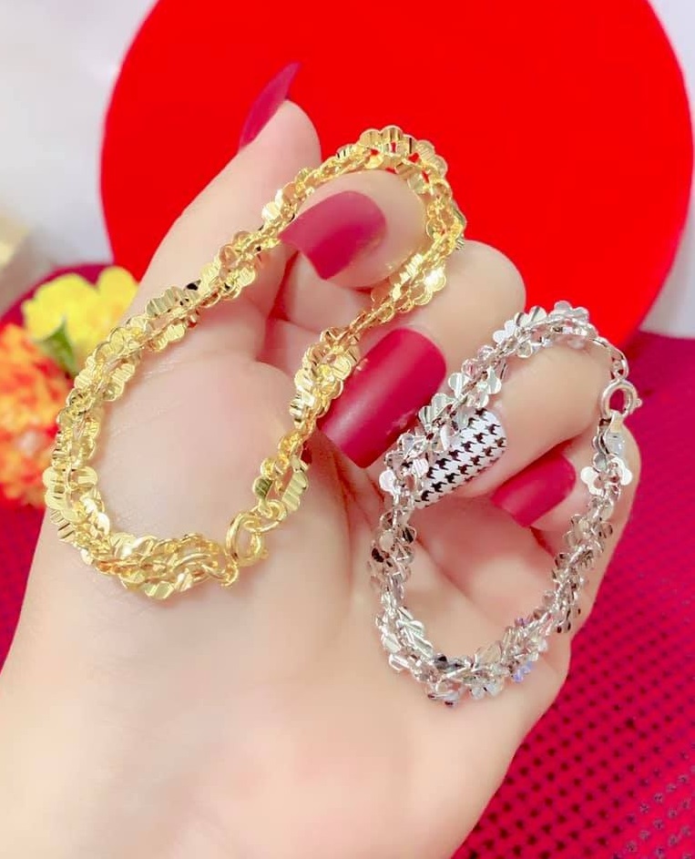 Lắc Tay Nữ Đuôi Phụng Mạ Vàng 18k or Bạch Kim - Mang đi chơi, đi tiệc rất đẹp - lắc tay nữ đẹp, lắc tay nữ mạ vàng ,